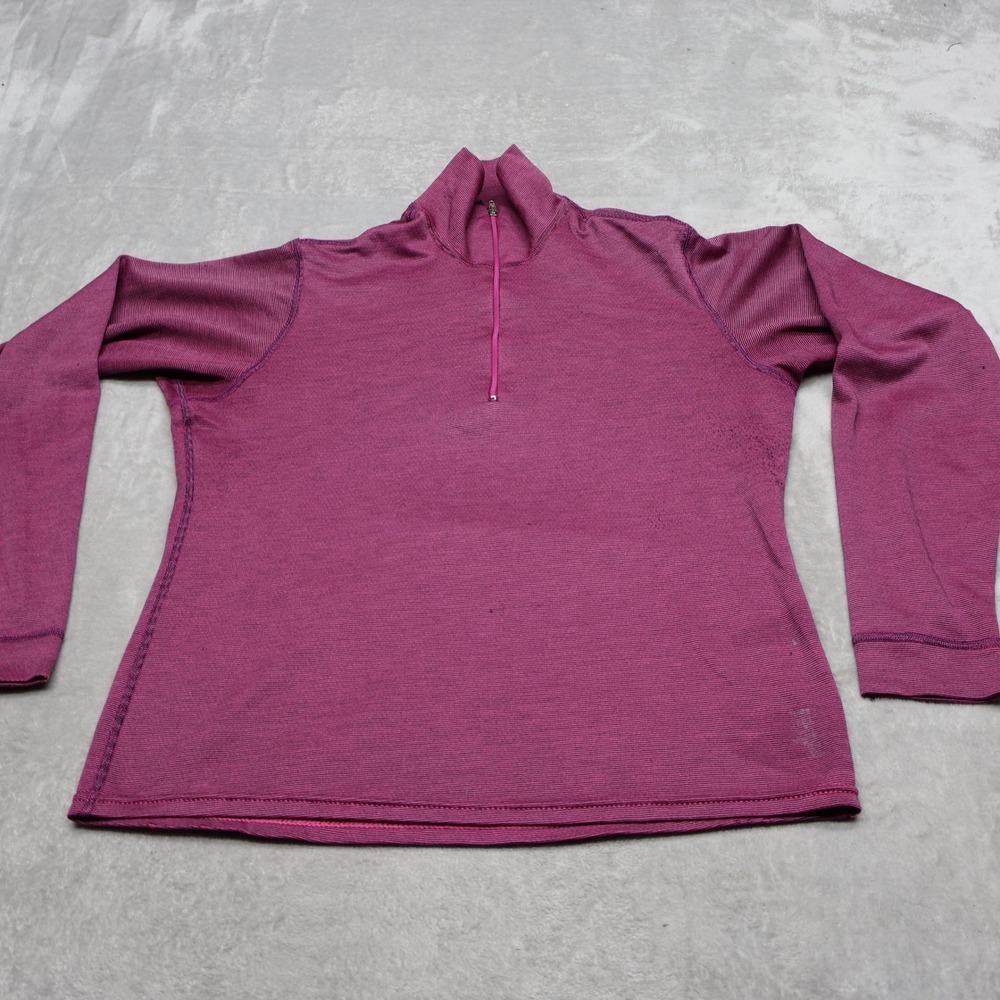 Patagonia Shirt Women XS Pink 1/4 Zip Capilene Thermal Weight Baselayer Athletic